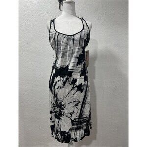 Jams World Y2K BOHO FLORAL GOTHIC dress Black & White SOFT SUMMER PARTY Size M